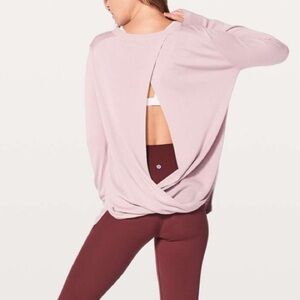 Lululemon Bring It Backbend Sweater in Porcelain Pink